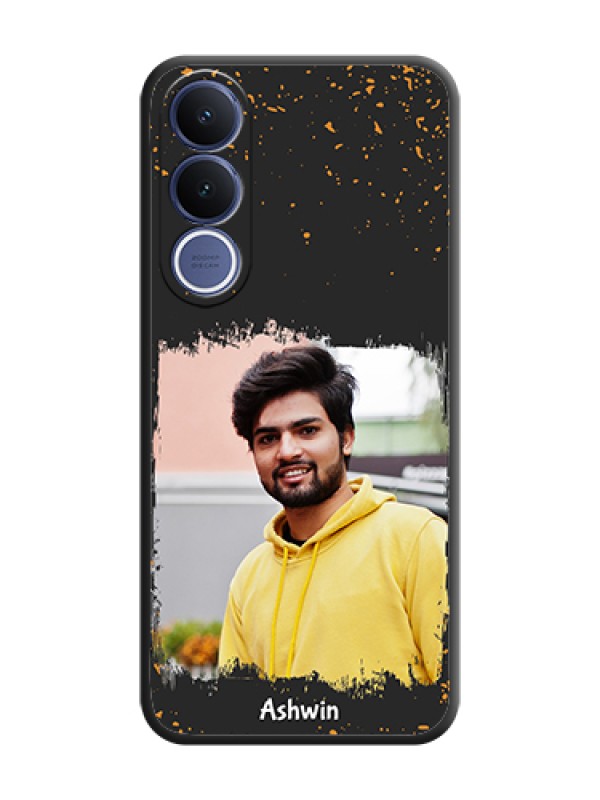 Custom Spray Free Design on Photo On Space Black Custom Soft Matte Mobile Back Cover - Vivo V70 Fe 5G