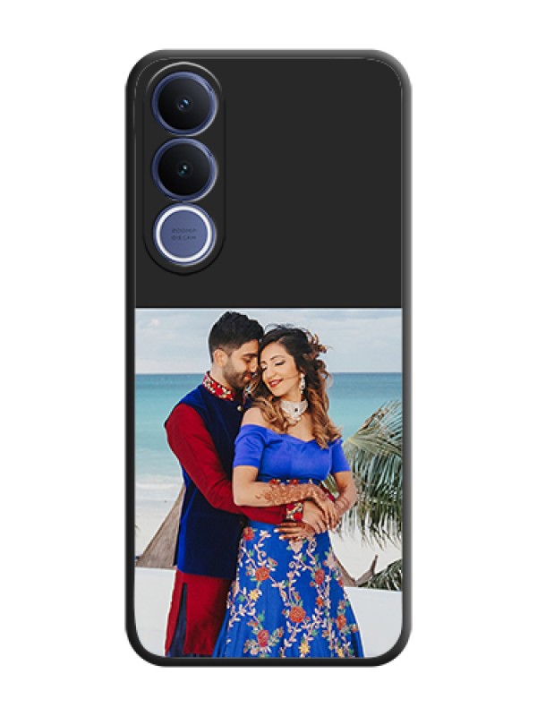 Custom Image Upload With Space Black Color On Custom Soft Matte Mobile Back Cover - Vivo V70 Fe 5G