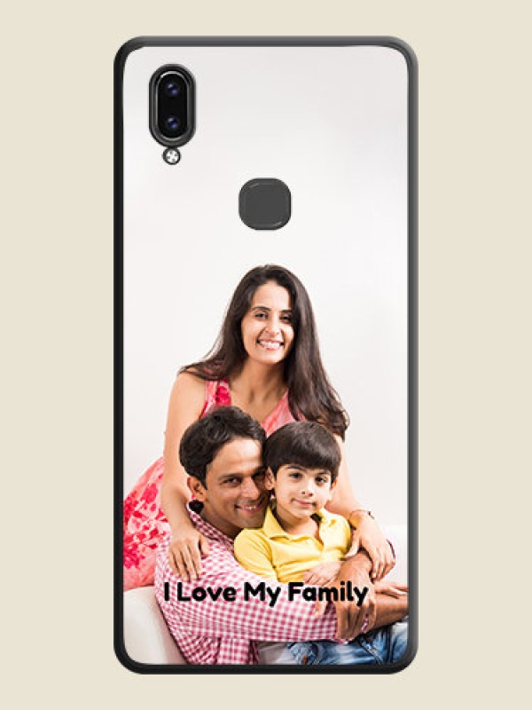 Custom Full Single Pic Upload With Text On Space Black Personalized Soft Matte Phone Covers -Vivo V9 Pro