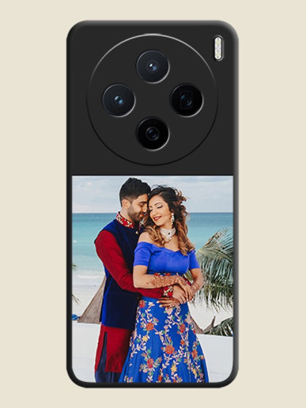Custom Image Upload With Space Black Color On Custom Soft Matte Mobile Back Cover - Vivo X200 5G
