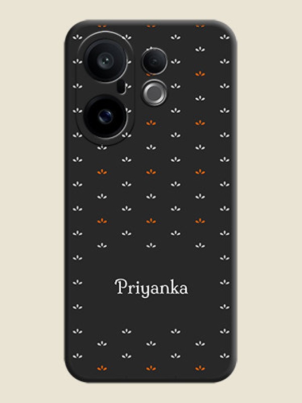 Custom Simple Pattern With Custom Text On Space Black Custom Soft Matte Mobile Back Cover - Vivo X200 FE 5G