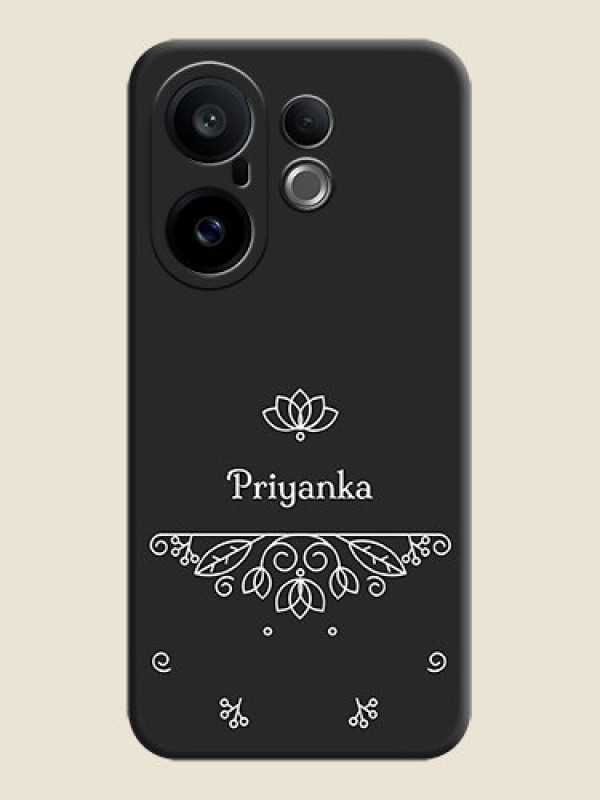 Custom Lotus Garden Custom Text On Space Black Custom Soft Matte Mobile Back Cover - Vivo X200 FE 5G