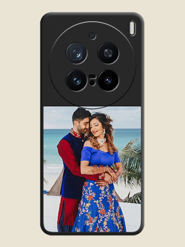 Custom Image Upload With Space Black Color On Custom Soft Matte Mobile Back Cover - Vivo X200 Pro 5G
