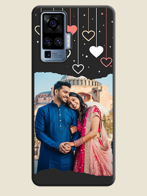 Custom Love Hangings with Splash Wave Picture on Space Black Custom Soft Matte Phone Back Cover - Vivo X50 Pro 5G
