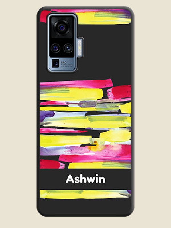 Custom Brush Coloured on Space Black Personalized Soft Matte Phone Covers - Vivo X50 Pro 5G
