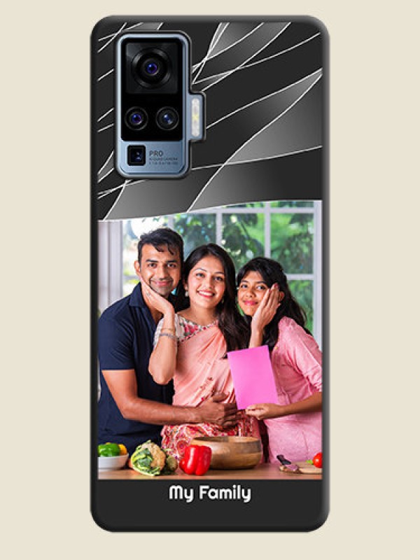 Custom Mixed Wave Lines - Photo on Space Black Soft Matte Mobile Cover - Vivo X50 Pro 5G