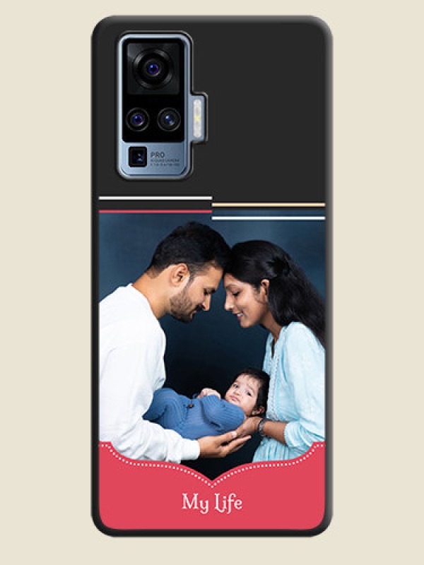 Custom Classic Plain Design with Name - Photo on Space Black Soft Matte Phone Cover - Vivo X50 Pro 5G