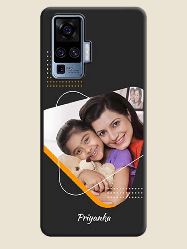 Custom Yellow Triangle - Photo on Space Black Soft Matte Phone Cover - Vivo X50 Pro 5G