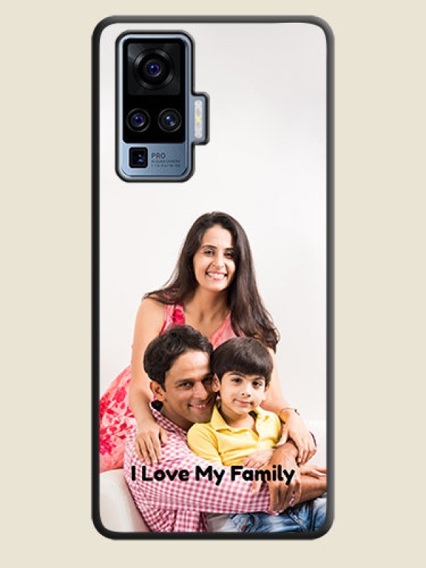 Custom Full Single Pic Upload With Text On Space Black Personalized Soft Matte Phone Covers -Vivo X50 Pro 5G
