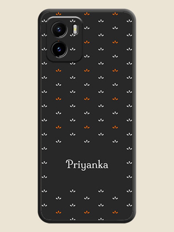 Custom Simple Pattern With Custom Text On Space Black Personalized Soft Matte Phone Covers -Vivo Y01