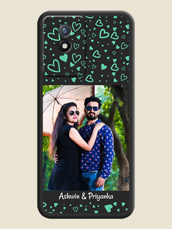 Custom Sea Green Indefinite Love Pattern on Photo on Space Black Soft Matte Mobile Cover - Vivo Y02