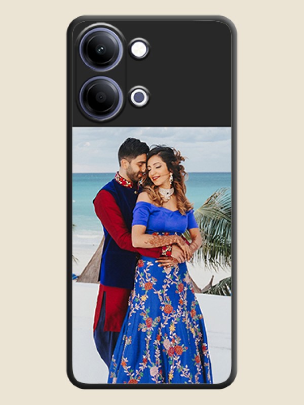 Custom Image Upload With Space Black Color On Custom Soft Matte Mobile Back Cover - Vivo Y05 4G