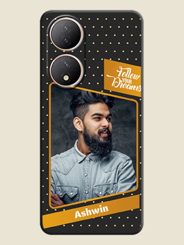 Custom Follow Your Dreams with White Dots on Space Black Custom Soft Matte Phone Cases - Vivo Y100