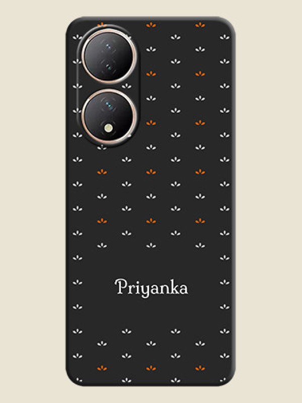 Custom Simple Pattern With Custom Text On Space Black Personalized Soft Matte Phone Covers -Vivo Y100