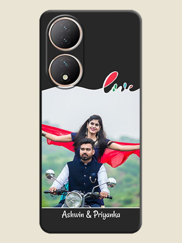 Custom Fall in Love Pattern with Picture on Photo on Space Black Soft Matte Mobile Case - Vivo Y100A