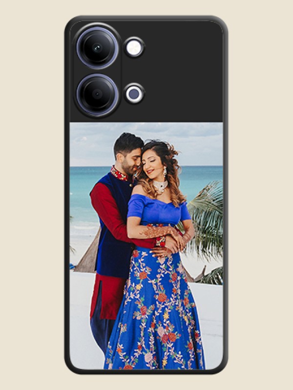 Custom Image Upload With Space Black Color On Custom Soft Matte Mobile Back Cover - Vivo Y11 5G
