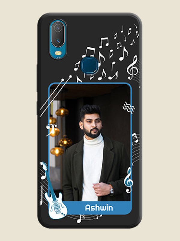 Custom Musical Theme Design with Text - Photo on Space Black Soft Matte Mobile Case - Vivo Y11