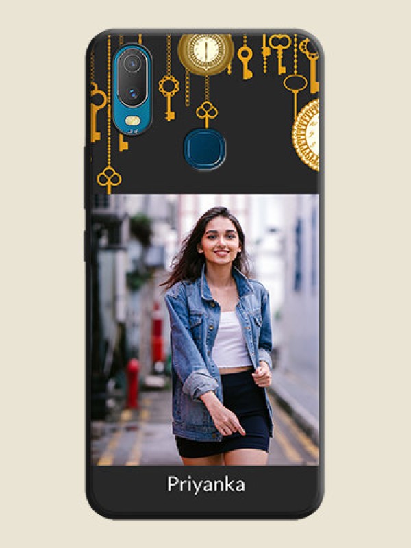 Custom Decorative Design with Text on Space Black Custom Soft Matte Back Cover - Vivo Y11