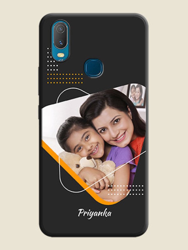 Custom Yellow Triangle - Photo on Space Black Soft Matte Phone Cover - Vivo Y11