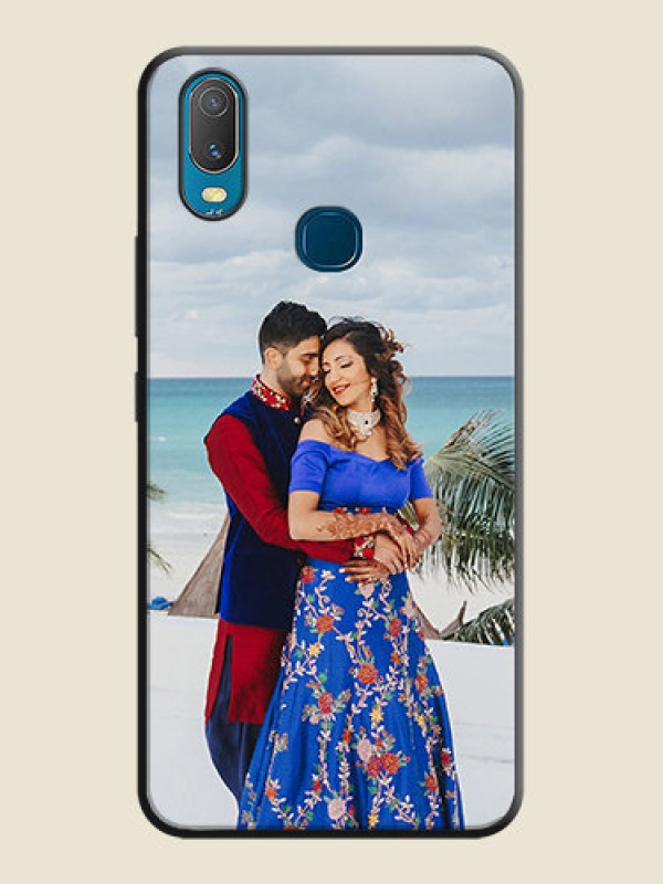 Custom Full Single Pic Upload On Space Black Personalized Soft Matte Phone Covers -Vivo Y11