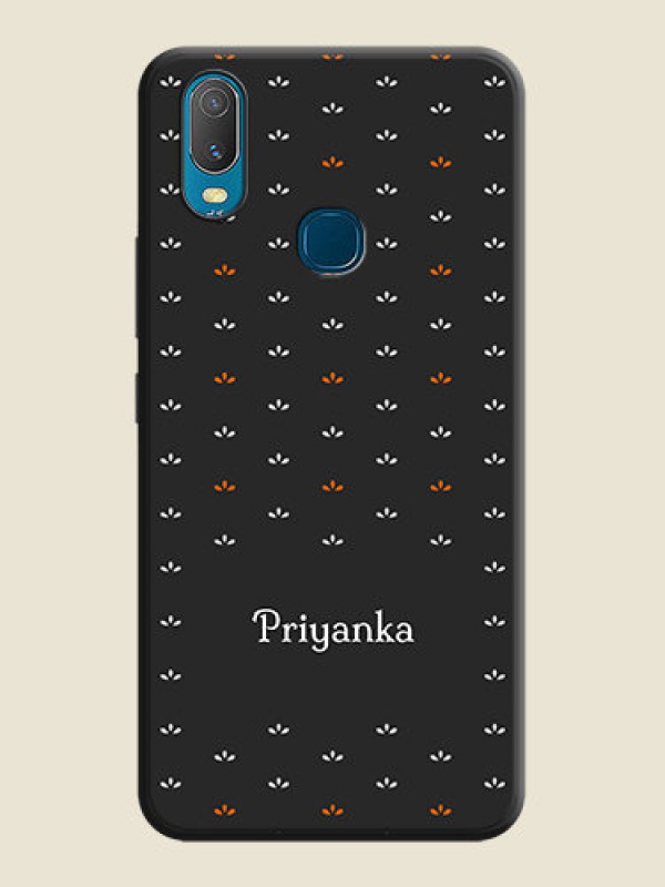 Custom Simple Pattern With Custom Text On Space Black Personalized Soft Matte Phone Covers -Vivo Y11