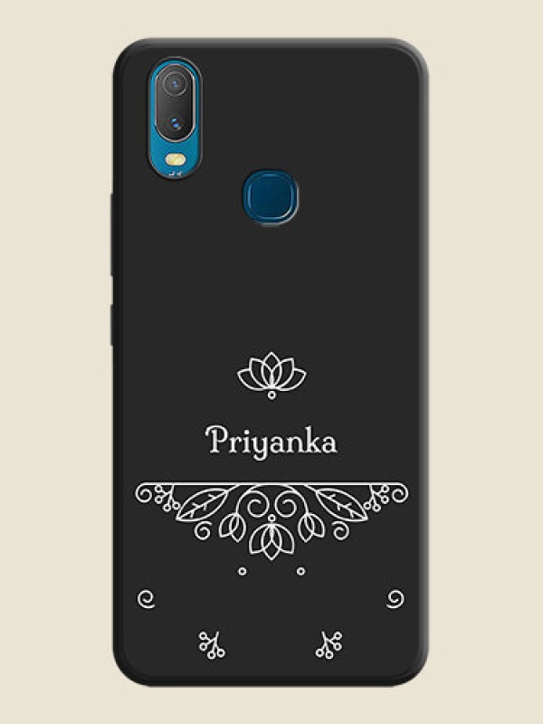Custom Lotus Garden Custom Text On Space Black Personalized Soft Matte Phone Covers -Vivo Y11