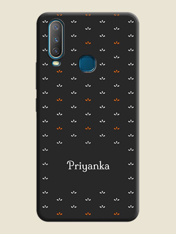 Custom Simple Pattern With Custom Text On Space Black Personalized Soft Matte Phone Covers -Vivo Y12