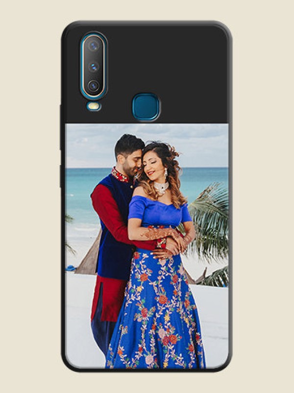 Custom Image Upload With Space Black Color On Custom Soft Matte Mobile Back Cover - Vivo Y15
