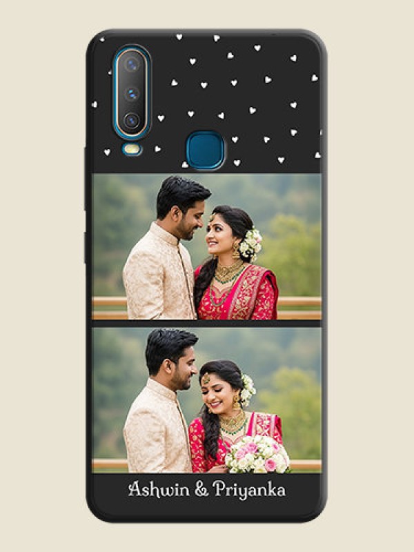 Custom Miniature Love Symbols with Name on Space Black Custom Soft Matte Back Cover - Vivo Y17