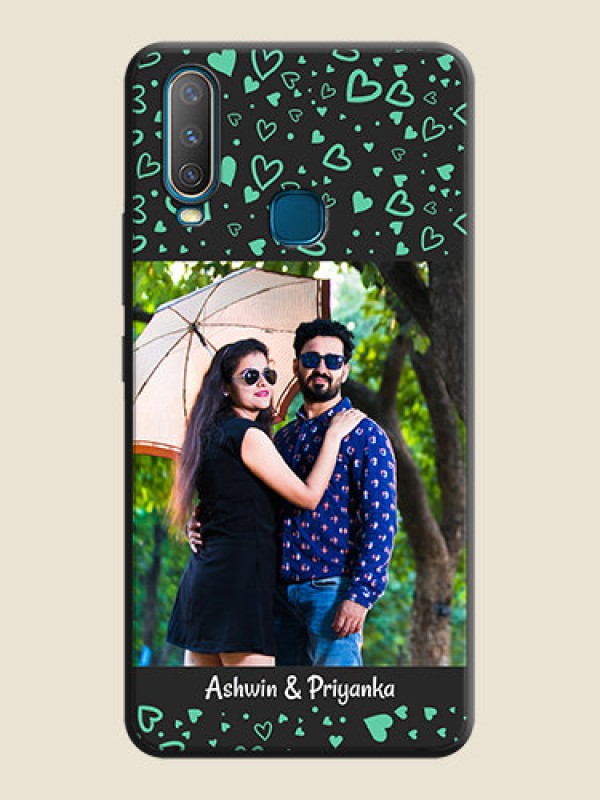 Custom Sea Green Indefinite Love Pattern - Photo on Space Black Soft Matte Mobile Cover - Vivo Y17