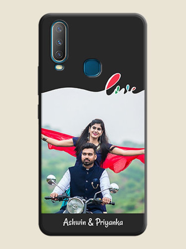 Custom Fall in Love Pattern with Picture - Photo on Space Black Soft Matte Mobile Case - Vivo Y17
