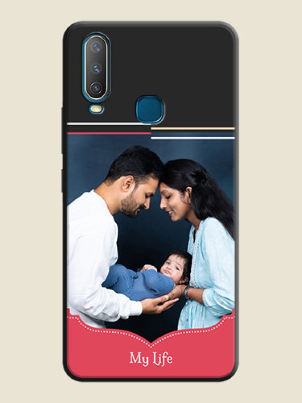 Custom Classic Plain Design with Name - Photo on Space Black Soft Matte Phone Cover - Vivo Y17