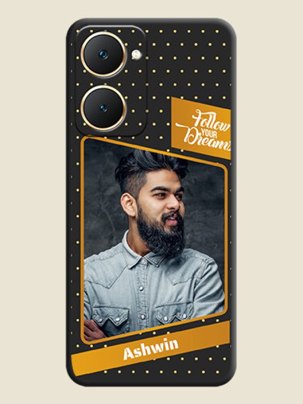 Custom Follow Your Dreams with White Dots On Space Black Custom Soft Matte Mobile Back Cover - Vivo Y18