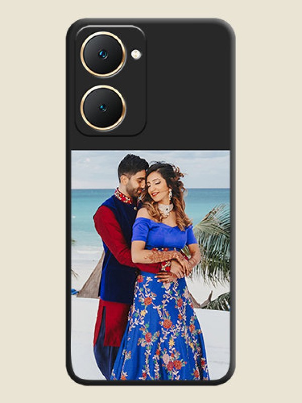 Custom Image Upload With Space Black Color On Custom Soft Matte Mobile Back Cover - Vivo Y18