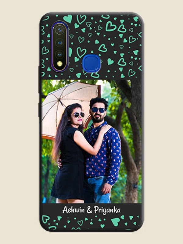 Custom Sea Green Indefinite Love Pattern - Photo on Space Black Soft Matte Mobile Cover - Vivo Y19