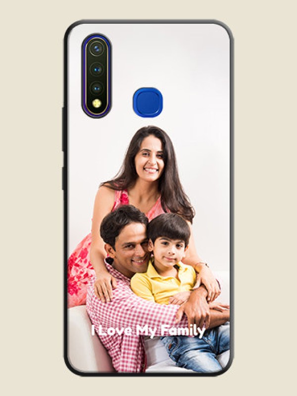 Custom Full Single Pic Upload With Text On Space Black Personalized Soft Matte Phone Covers -Vivo Y19