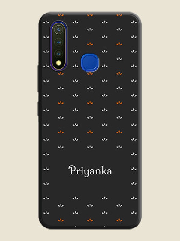 Custom Simple Pattern With Custom Text On Space Black Personalized Soft Matte Phone Covers -Vivo Y19