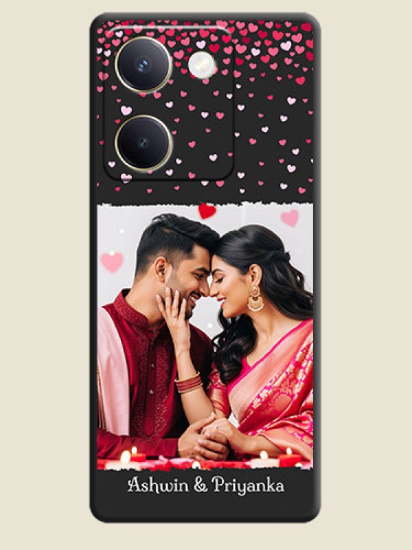 Custom Fall in Love with Your Partner on Photo On Space Black Custom Soft Matte Mobile Back Cover - Vivo Y200 Pro 5G