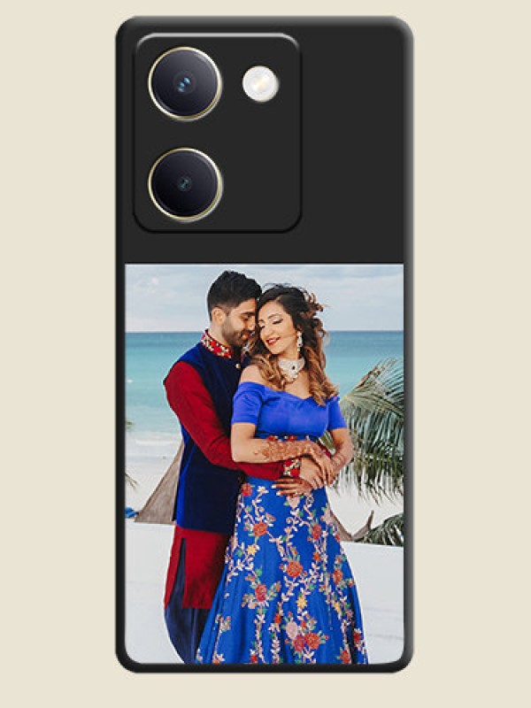 Custom Image Upload With Space Black Color On Custom Soft Matte Mobile Back Cover - Vivo Y200 Pro 5G