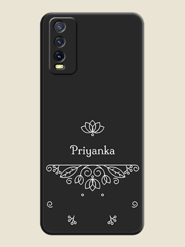 Custom Lotus Garden Custom Text On Space Black Personalized Soft Matte Phone Covers -Vivo Y20G