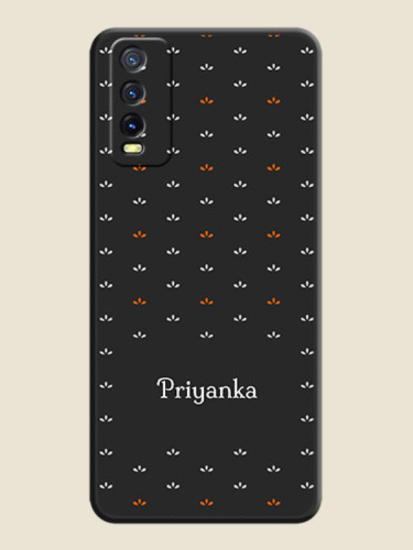 Custom Simple Pattern With Custom Text On Space Black Personalized Soft Matte Phone Covers -Vivo Y20I
