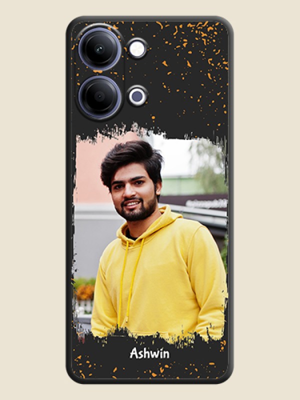Custom Spray Free Design on Photo On Space Black Custom Soft Matte Mobile Back Cover - Vivo Y21 5G