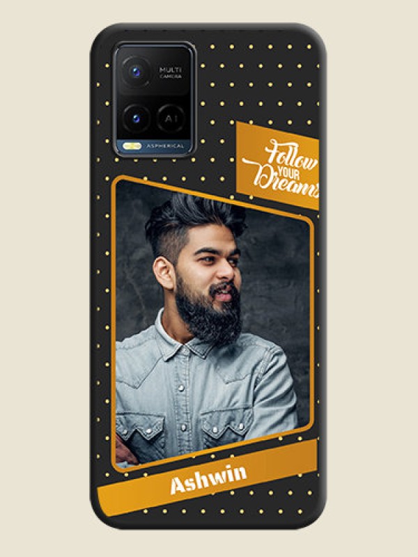 Custom Follow Your Dreams with White Dots on Space Black Custom Soft Matte Phone Cases - Vivo Y21