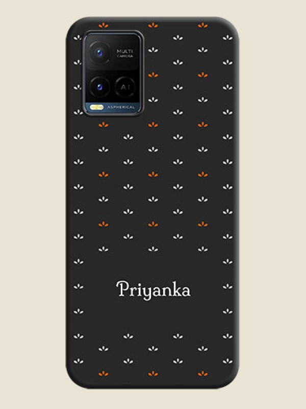 Custom Simple Pattern With Custom Text On Space Black Personalized Soft Matte Phone Covers -Vivo Y21