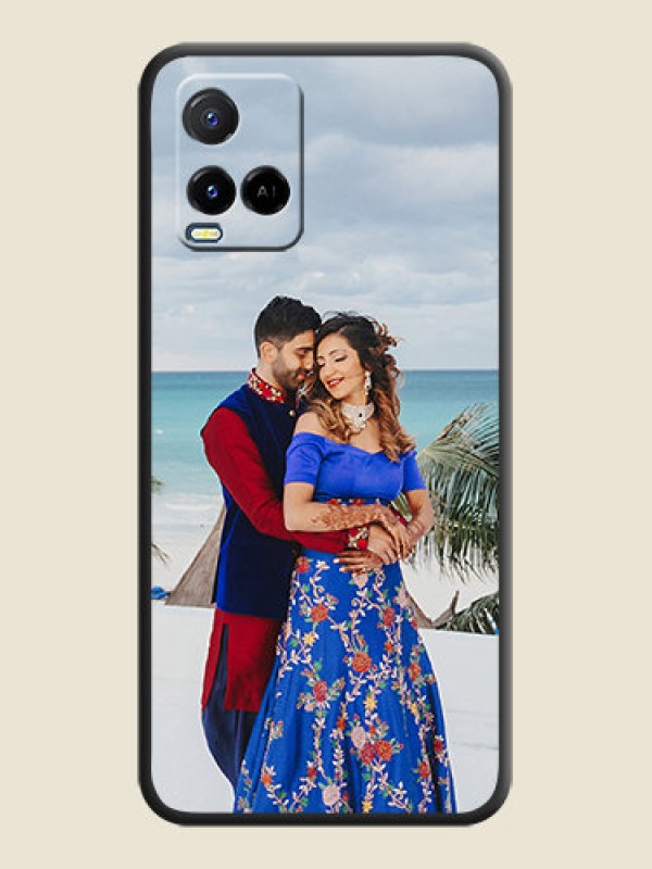 Custom Full Single Pic Upload On Space Black Personalized Soft Matte Phone Covers -Vivo Y21A