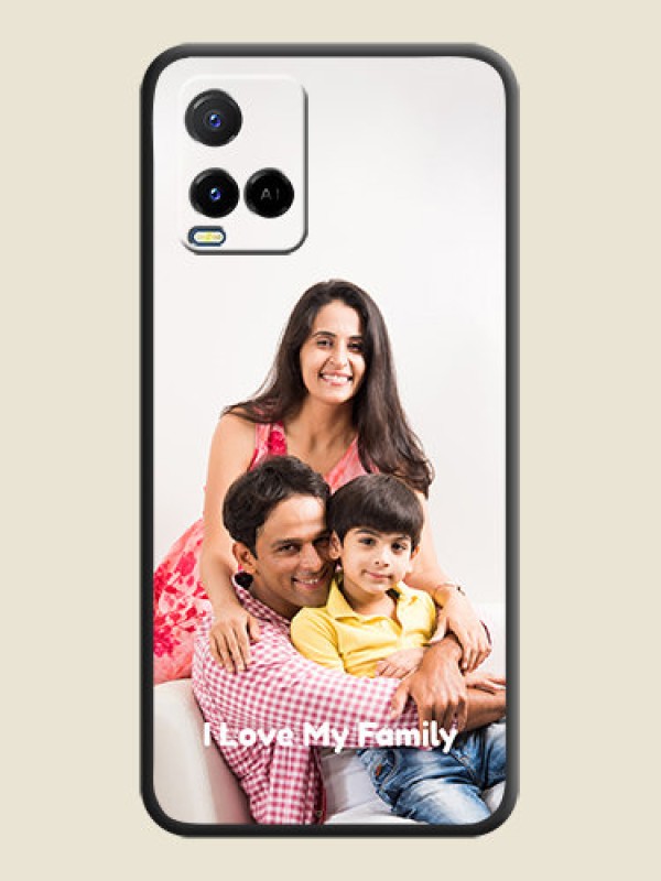 Custom Full Single Pic Upload With Text On Space Black Personalized Soft Matte Phone Covers -Vivo Y21A