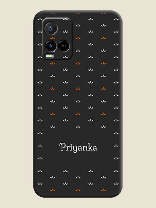 Custom Simple Pattern With Custom Text On Space Black Personalized Soft Matte Phone Covers -Vivo Y21A