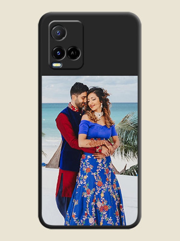 Custom Image Upload With Space Black Color On Custom Soft Matte Mobile Back Cover - Vivo Y21A