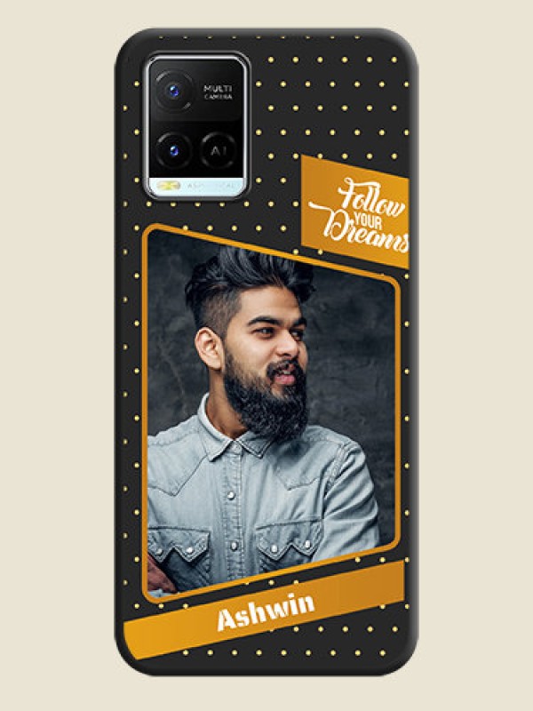 Custom Follow Your Dreams with White Dots on Space Black Custom Soft Matte Phone Cases - Vivo Y21e