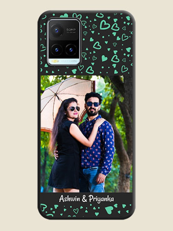 Custom Sea Green Indefinite Love Pattern on Photo on Space Black Soft Matte Mobile Cover - Vivo Y21T